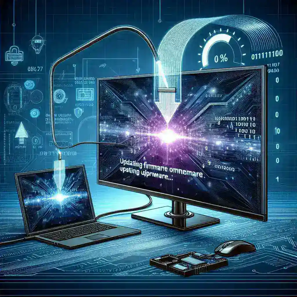 How do I update the firmware on an LCD monitor?